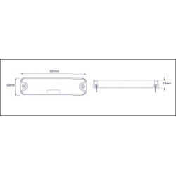 Lampa stop auto dreptunghiulara LED 5 functii Pozitie/Frana, Semnalizator, Marsarier si Ochi pisica 10-30V Lampa stop auto dreptunghiulara LED 5 functii Pozitie/Frana, Semnalizator, Marsarier si Ochi pisica 10-30V
